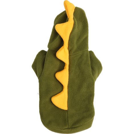 Costume Dinosaure Pour Chien Et Chat - Vêtement En Peluche Chaude - Déguisement Fête D Halloween - Taille S (1/5)