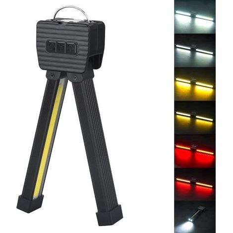 Fitnesslampe Werkstattleuchte USB aufladbar Tragbare Taschenlampe Magnetisch befestigbar für Posenbeleuchtung 180° drehbar und faltbar mit Aufhän (1/5)