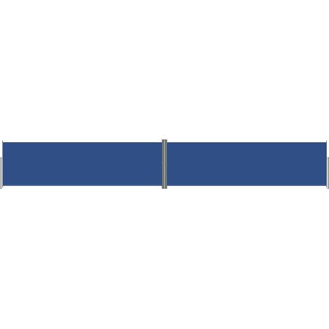 Auvent paravent store brise-vue latéral rétractable de patio jardin terrasse balcon protection visuelle écran bleu 180 x 1200 cm