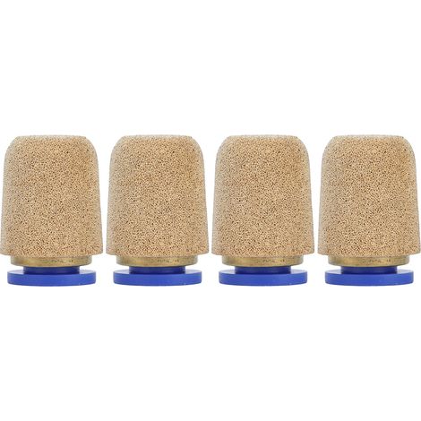 4 pièces Silencieux Pneumatique Raccord Tuyau Filtre Cuivre Réducteur Bruit Échappement Air pour Vérin (1/5)