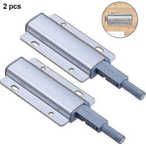 Filiyano-Ouvre-porte magnétique à poussoir (lot de 2) - Verrouillage par pression - Ouvre-tiroir/porte de placard - Verrou magnétique pour meubles (1/4)