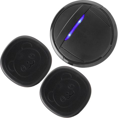 Sonnette pour chien sans fil étanche à bouton tactile avec fonction SOS, 2 émetteurs et 1 récepteur (1/5)