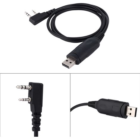Câble de programmation USB UV 5R pour radios-talkies-walkies BaoFeng Wanhua Kenwood (1/5)