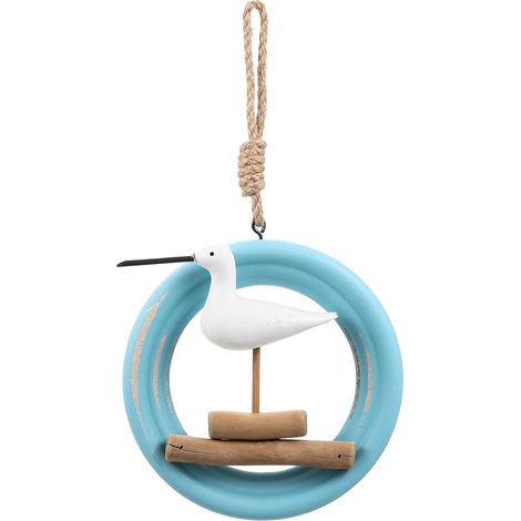 Pendentif Oiseau Marin en Bois Résistant à l'usure pour Décoration Murale Méditerranéenne Délicate, pour Mur de Maison ou Vitrine de Magasin (1/5)