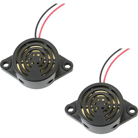Buzzer 12V Puissant Piézo Électronique Continu DC 3-24V Étanche 100 DB Haute Intensité Alarme Sonore pour Voiture Moto Oubli Phare Système Avertisseur Sécurité Extérieur (1/5)
