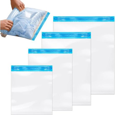 10 bolsas de vacío enrollables manuales,Bolsas de compresión para ropa,32x39cm,35x50cm,40x60cm,50x70cm (1/5)