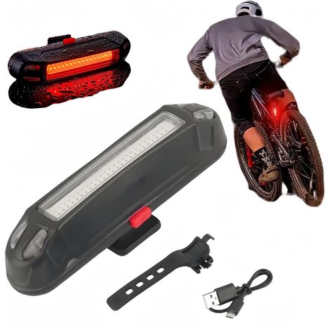 Feu Arrière Pour Vélo Lampe Arrière Vélo Feu Arrière LED Cyclisme Avertissement Sécurité Feux De Vélo Pour Lumière Vélo Sac À Dos Chien Résistant À L'eau IPX4 1pcs Rouge-2 (1/5)