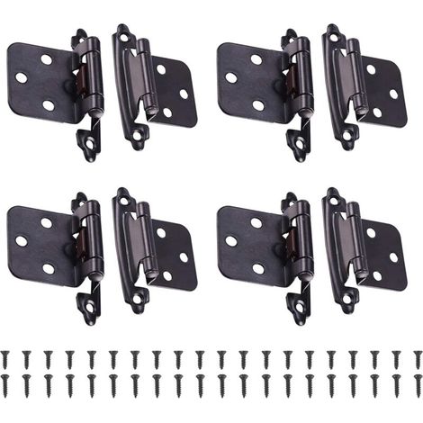 royaluxe -60Pièces Charnière Inox, Charniere Porte Placard avec vis, Charnière Meuble Acier Inoxydable, pour Les Charnières de Porte les Charnières d'armoire les Charnières de Raccordement (1/5)