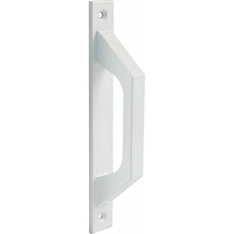 Poignée à lignes droites en aluminium blanc pour portes coulissantes ou rabattables de passage - 198 x 25 x 40 mm Poignée fonctionnelle et confortable (1/4)