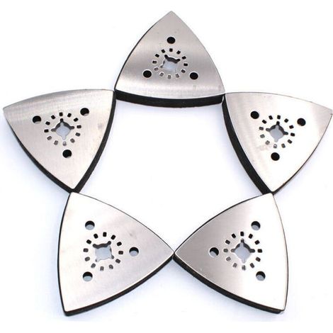 Plateau Abrasif Patin de Ponçage Ponceuse Triangle Disque pour outils Multifonctions (3pcs) (1/5)