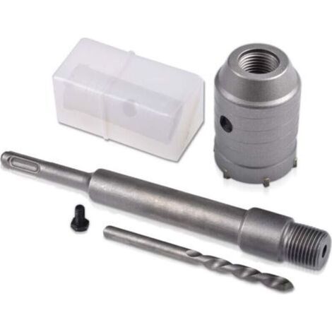 65mm Scie Cloche Bton Poigne Ronde SDS Plus Shank, et de mur de pierre de ciment de coupeur de trou de mur pour le climatiseur concret de brique (1/4)