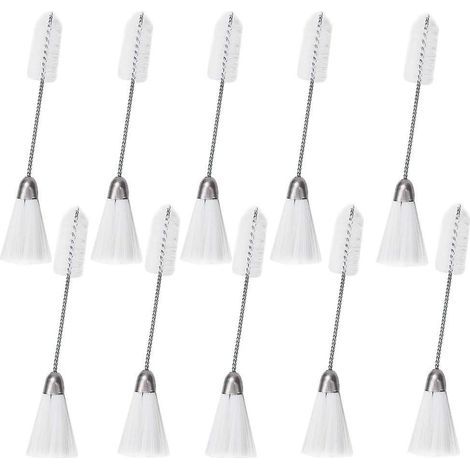10pcs 2 Ends Sewing Machine Cleaning Brush, Stainless Steel Nylon Cleaning Tools for Computer Keyboard, Automotive and E (1/5)