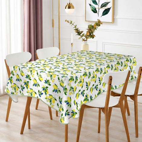 Nappe de Table rectangulaire 180 x 140 cm avec Motif tournesols Élégante Nappe 6 Places en Polyester résistante Anti-Taches pour Le déjeuner, Le dîner, Le Petit-déjeuner, Les événements (1/5)