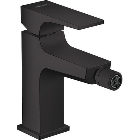 mitigeur bidet poignée manette, bonde Push-Open noir mat