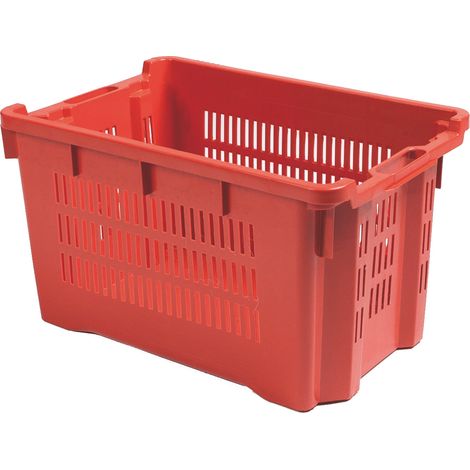 Idroweb – Caisse agricole semi-fermée empilable 56x35x31 cm – Volume 40 Lt – Pour olives, raisins et tomates – Palette 245 pcs (1/5)