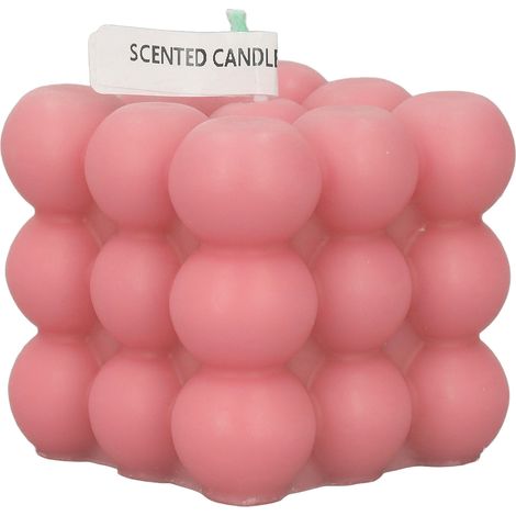 Bougie Parfumée en Cire de Soja Rose, Faite Main, Coulée à la Main, Déco Maison, Chambre, Style Élégant (1/5)