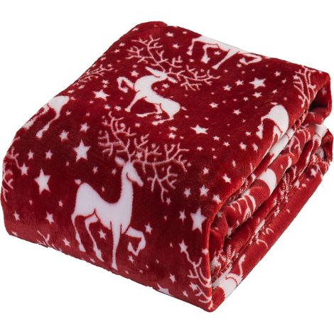 Manta navideña personalizada con estampados, patchwork clásico, decorativa para cama o sofá.