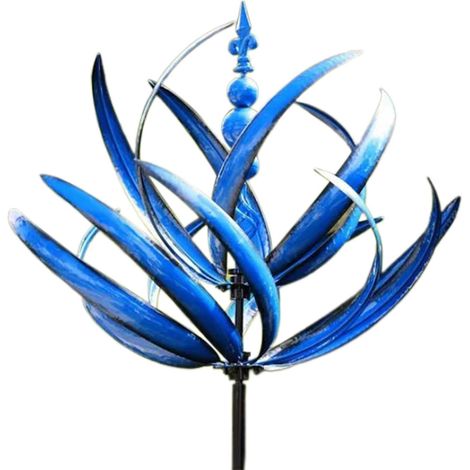 Éolienne De Jardin - Moulin À Vent Rotatif 360 Degrés En Fer Forgé - Pour Balcon Patio Porche Jardin - 1 Pièce