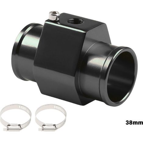 38mm coolant temperature sensor adapter with hose clamp (black)High quality, excellent performance, the ideal choice for families. (1/5)
