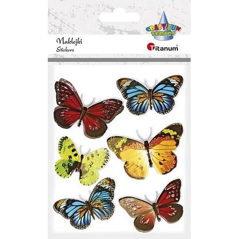 Adesivi 3D a forma di farfalla, 6 pezzi