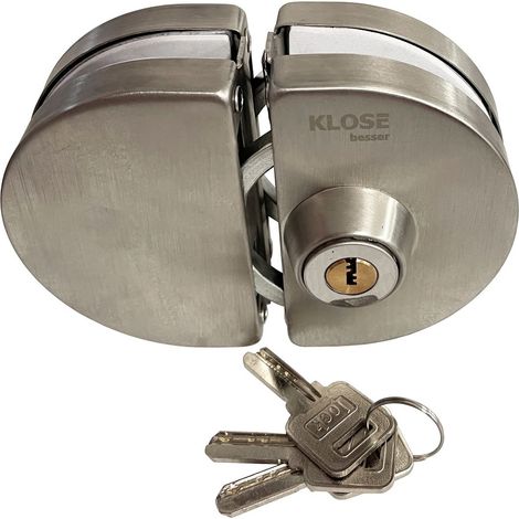 Cerradura para puertas de cristal KLOSE besser SECUR Acero inoxidable 304