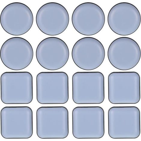 Patins de Meubles - PTFE - Carré Auto-adhésives - Pour Sols et Tapis Lisses - Lot de 16 (1/4)