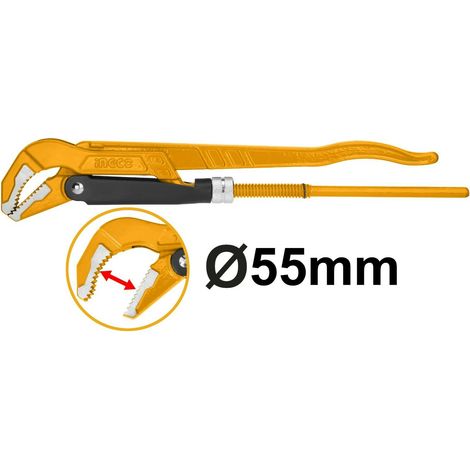 Pinza Giratubi Svedese Regolabile a 45° Professionale 1,5 Pollice da 55 mm INGCO