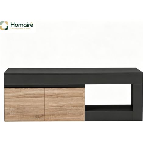 Colonnes de rangement noir avec étagères en noir 140 x 40 x 48 cm HOMAIRE (1/5)