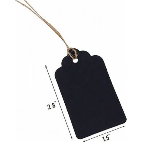100 PCS Etiquettes de Prix Kraft Étiquettes 3x5 CM Tag Étiquettes de Magasin Étiquettes Vêtements pour Produit de Vêtement de Bijoux,noir (1/5)