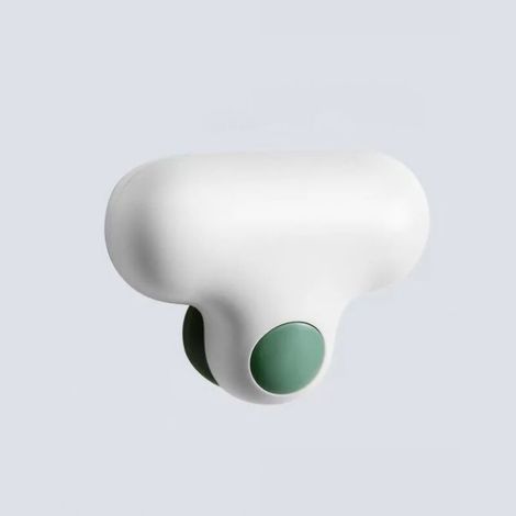 Raclette de douche compacte ergonomique avec ventouse et crochet pour miroir de salle de bain - Blanc (1/2)