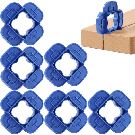 Entretoises pour Lames de Terrasse, 6 Pièces d'entretoises pour Joints de Terrasse, Entretoises de Pont avec 4 épaisseurs, pour Pelouse Garage Jardin Cour Cave Balcon Parc Abri de Jardin, Bleu (1/5)