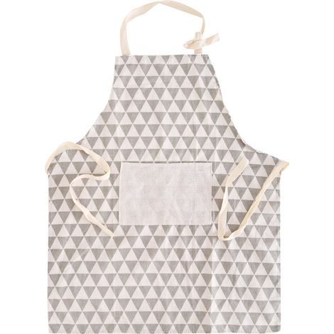 Tablier de cuisine en coton et lin de style nordique, vêtement de cuisine imperméable et anti-salissures pour femmes. (1/5)