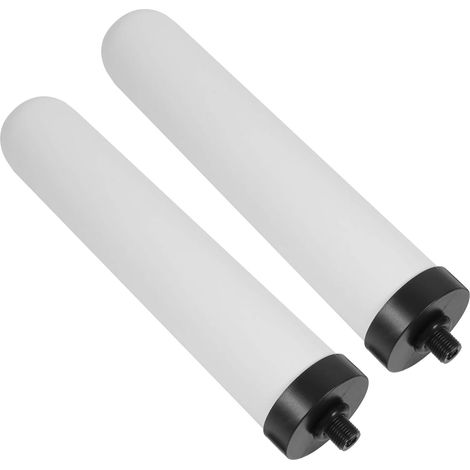 Cartouches filtrantes en céramique 10 pouces (lot de 2) - Remplacement pour filtre cuisine 4 étapes, lavable, dôme de filtration (1/5)
