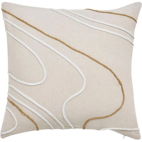 Coussin Déco "Lacia" 45x45cm Beige (1/5)