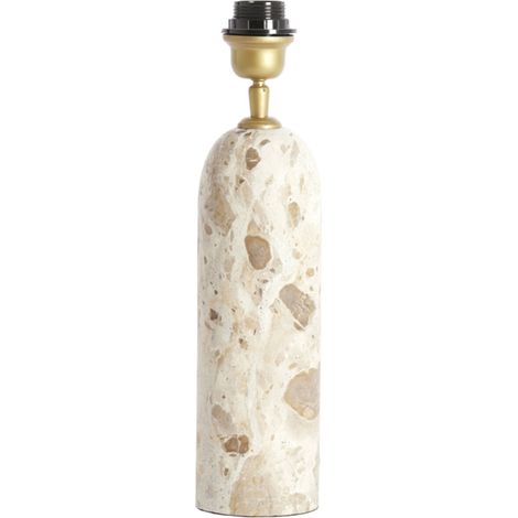 Light & Living - lámpara de mesa - MALIKI - crema - mármol piedra (1/3)