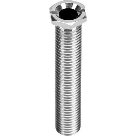 McAlpine BRBOLT90 Brass Ferrule 90mm (M12 Thread) - Nickel Finish (1/2)