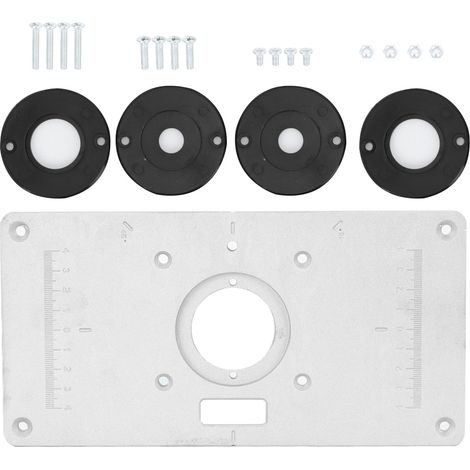 Plaque d'insertion pour table de défonceuse en alliage d'aluminium 235 x 120 x 8 mm, accessoire pour le travail du bois (1/5)