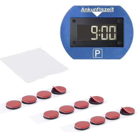 Lot de 12 tampons adhésifs double face compatibles avec les disques de stationnement 1411 (tampons adhésifs et kit de nettoyage) (1/5)