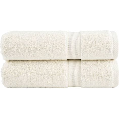 Premium-Handtücher SOLUND 2 Stk. Cremeweiß 50x100 cm 600 g/m²