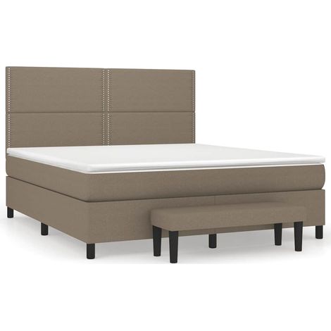 Maison Exclusive - Boxspringbett mit Matratze Taupe 180x200 cm St (1/5)