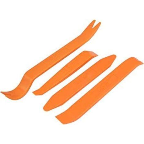 Set de 4pcs Outils de démontage Audio de Voiture pour Panneau de Porte d’autoradio, outils de démontage de panneau d'autoradio, tableau de bord, garniture de portière, en plastique (1/2)
