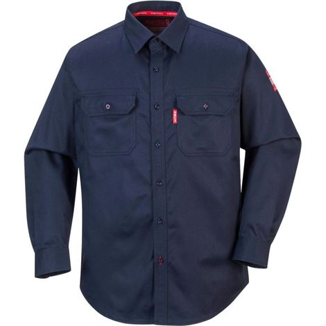 Chemise Bizflame 88/12 - Taille Xxxl - Marine - Portwest (1/4)