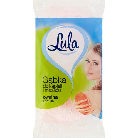 Ovaler Bade- und Massageschwamm mit Peeling-Schicht 2 in 1 1 Stück. (1/2)