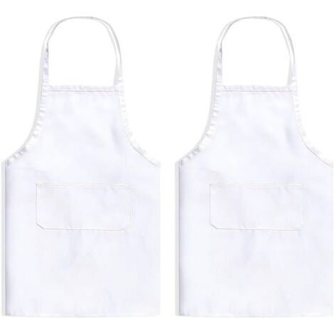 2 pièces - unisexe, taille ajustable - avec deux poches, lavable - convient aux chefs boulangers restaurants barbecues jardiniers et cafés (1/4)