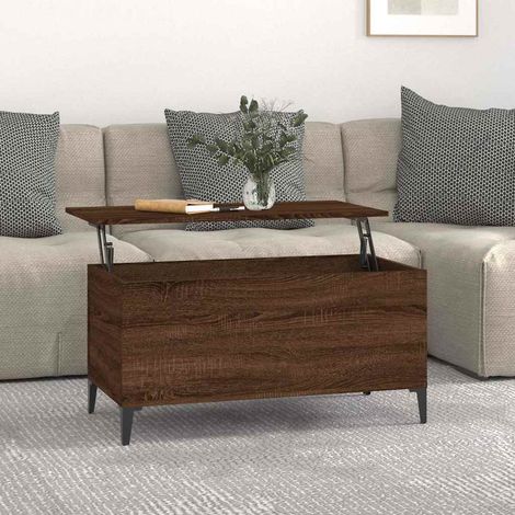 Table basse Table d'appoint pour Salon Chambre - Chêne marron 90x44,5x45 cm Bois d'ingénierie BV613352 - BonneVie (1/5)