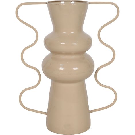 Dekorative Vase für Innenräume Rebecca Mobili Celandra 34x28x14 Metall Beige Modern