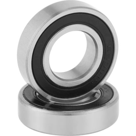 Lot de 10 roulements à billes 6901-2RS, joints caoutchouc étanches, rainure profonde 12x24x6 mm, pour moteurs et applications mécaniques. (1/5)