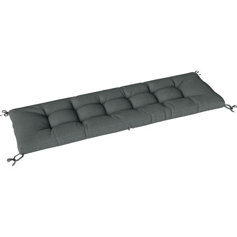 Palettenkissen Abnehmbar Sitzkissen mit Befestigungsbändern Palettenpolster für die meisten Liegen 198x65x13cm Dunkelgrau