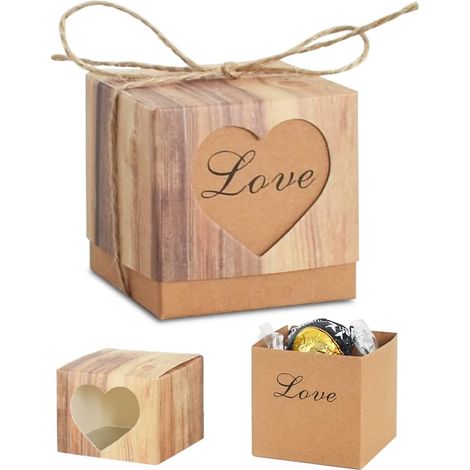 50 scatoline regalo piccole con cordino di iuta per matrimoni, battesimi e comunioni. (1/5)