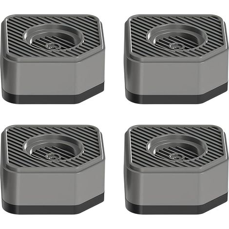 4 Pièces Anti Vibration Machine à Laver, Antidérapant Amortisseur Machine a Laver, Empilables Tapis Lave Linge, Robuste et Durable, pour une Utilisation dans les Lave-linge ou les Sèche-linge (1/5)